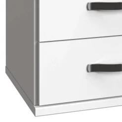 Wohnen Sideboards & Kommoden*Hochkommode in Weiß & Beton Optik - Hotti