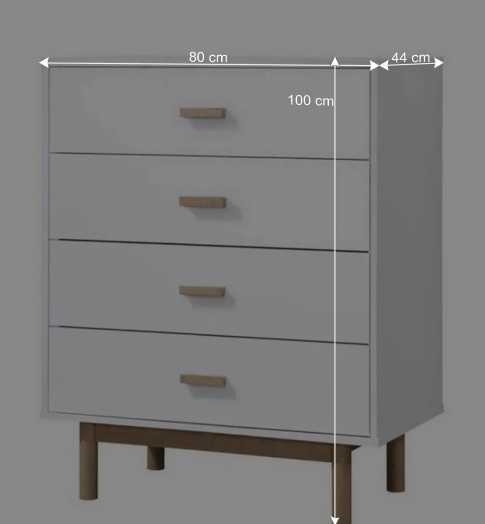 Wohnen Flurkommoden*Hochkommode mit vier Schubladen - Savuta