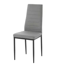 Wohnen Hochlehner Essstuhl in Grau & Schwarz - Padru (4er Set)