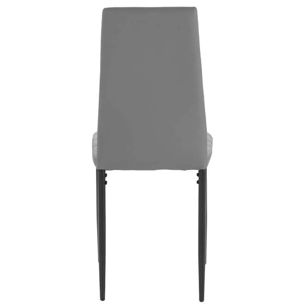 Wohnen Hochlehner Essstuhl in Grau & Schwarz - Padru (4er Set)