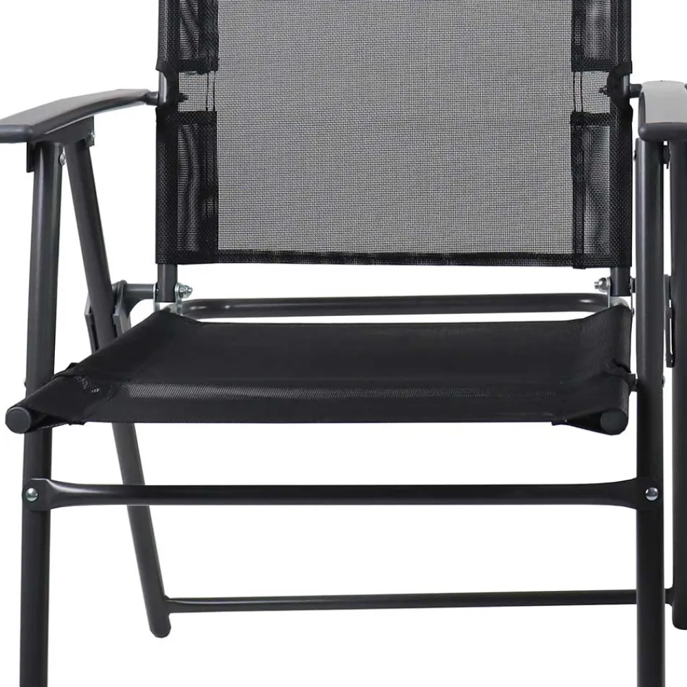 Wohnen Korbmöbel|Metall-Gartenmöbel*Hochlehner Gartenstühle klappbar - Alcamo (2er Set)