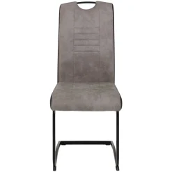 Wohnen Hochlehner Schwingstuhl in Grau & Schwarz - Milly (Set)