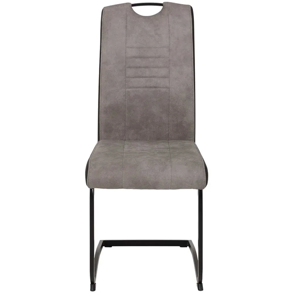 Wohnen Hochlehner Schwingstuhl in Grau & Schwarz - Milly (Set)