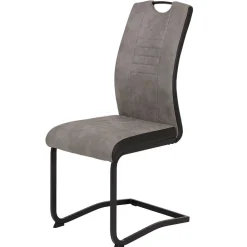 Wohnen Hochlehner Schwingstuhl in Grau & Schwarz - Milly (Set)