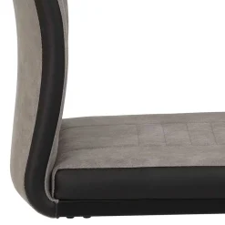 Wohnen Hochlehner Schwingstuhl in Grau & Schwarz - Milly (Set)