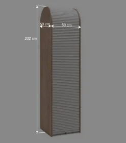 Wohnen Büroschränke*Hochschrank mit Roll-Laden Tür - Veral