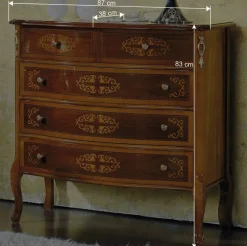 Wohnen Hochwertige Kommode im Barock Stil Natale in Nussbaum Braun