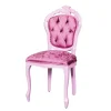 Wohnen Designermöbel*Hochwertiger Barock Polsterstuhl in Rosa Samt - Casna