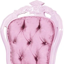 Wohnen Designermöbel*Hochwertiger Barock Polsterstuhl in Rosa Samt - Casna