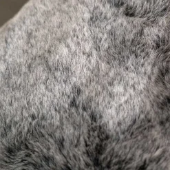 Wohnen Hochwertiger Design Stuhl aus Kunstfell in Grau - Zarodrana