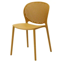 Wohnen Hochwertiger Gartenstuhl Tila aus Kunststoff Gelb (4er Set)