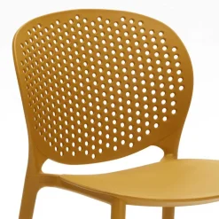 Wohnen Hochwertiger Gartenstuhl Tila aus Kunststoff Gelb (4er Set)