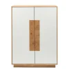 Wohnen Hochwertiges Highboard in Weiß & Eiche - Smonia