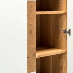 Wohnen Hochwertiges Highboard in Weiß & Eiche - Smonia