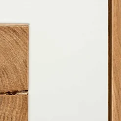 Wohnen Hochwertiges Highboard in Weiß & Eiche - Smonia