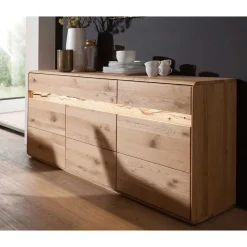 Wohnen Sideboards & Kommoden|Sideboards & Kommoden*Hochwertiges Wildeiche Sideboard 184x86x44 cm - Acmida