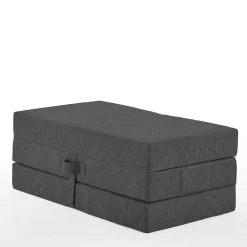 Wohnen Hocker Faltmatratze in Anthrazit Webstoff - Indyron