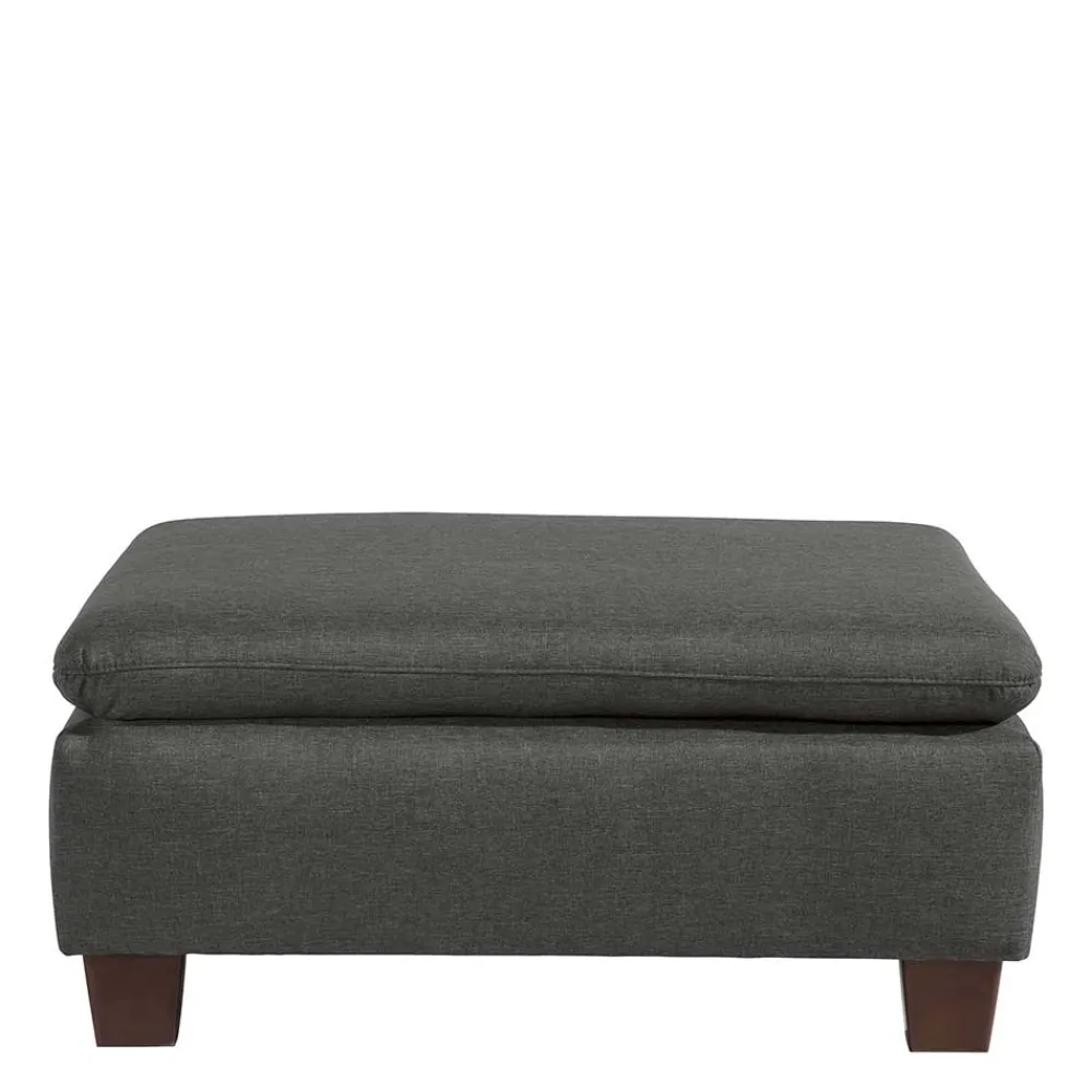 Wohnen Graue Möbel|Braune Möbel*Hocker in Anthrazit und Nussbaum Braun - Classimo