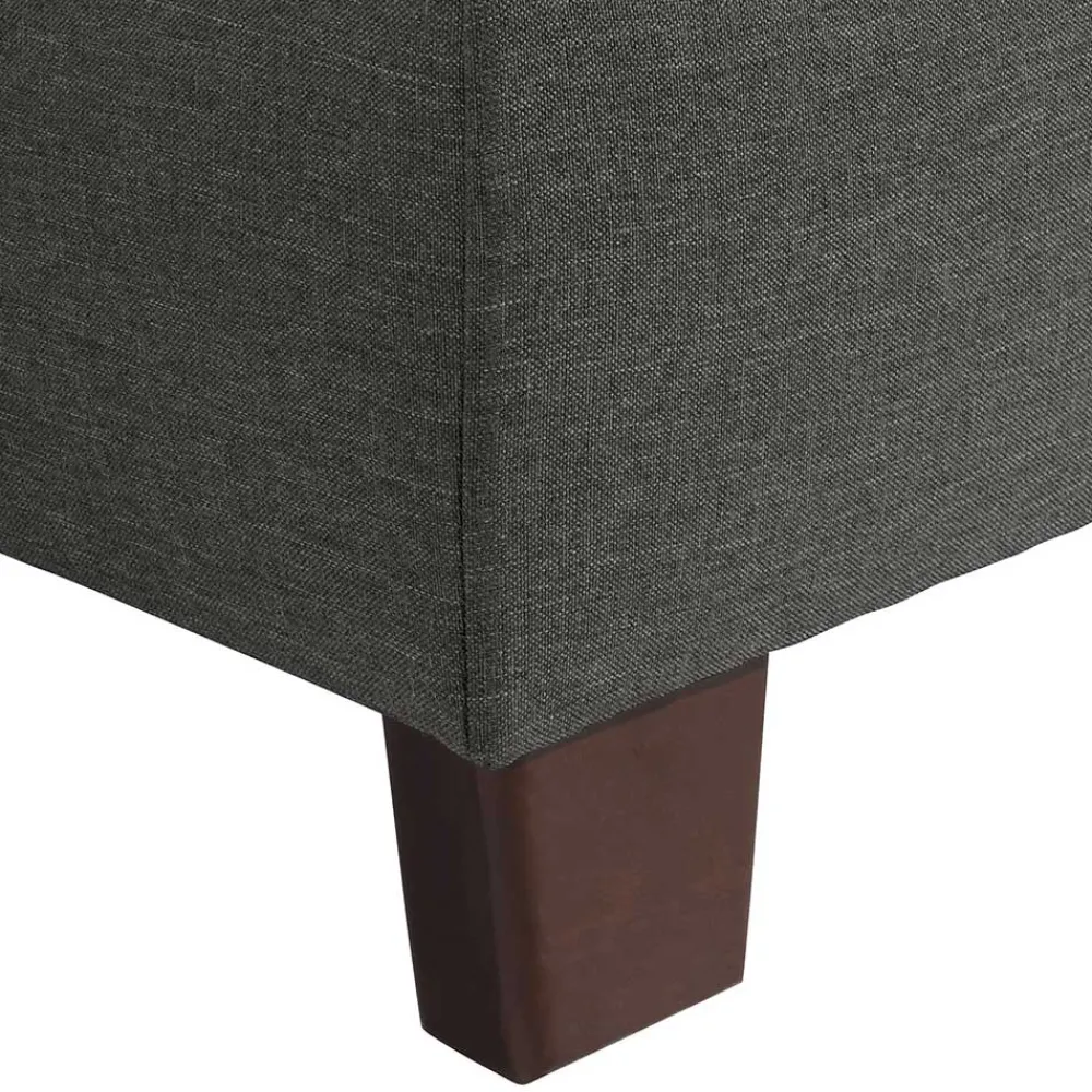 Wohnen Graue Möbel|Braune Möbel*Hocker in Anthrazit und Nussbaum Braun - Classimo