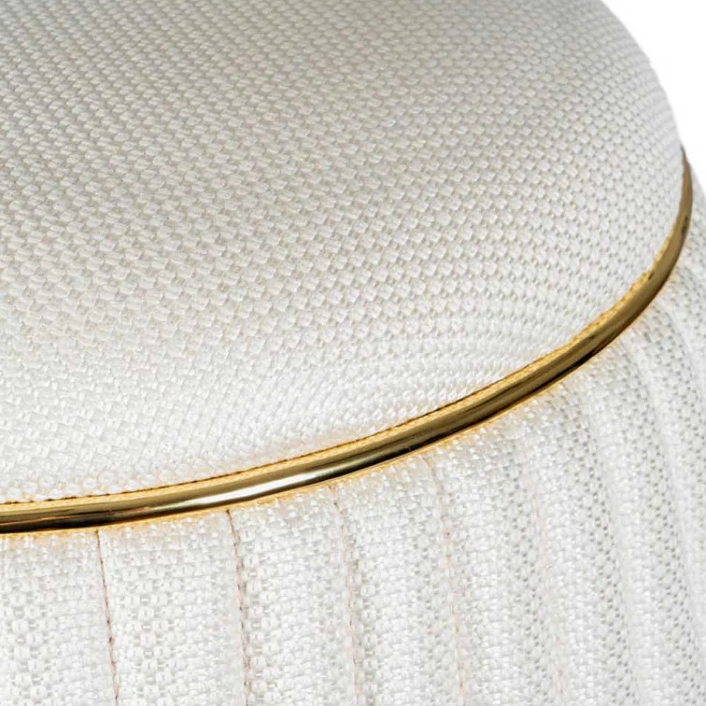 Wohnen Hocker in Cremeweiß mit Gold - Josue