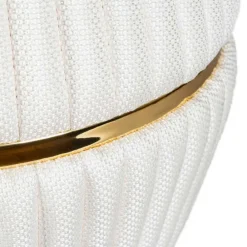Wohnen Hocker in Cremeweiß mit Gold - Josue