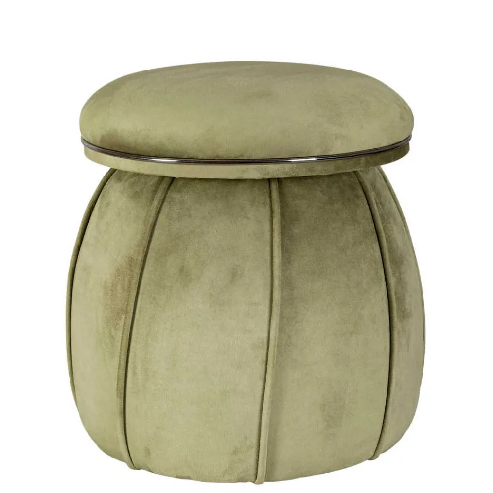 Wohnen Hocker in Oliv Grün mit Dunkelgrau - Enlino