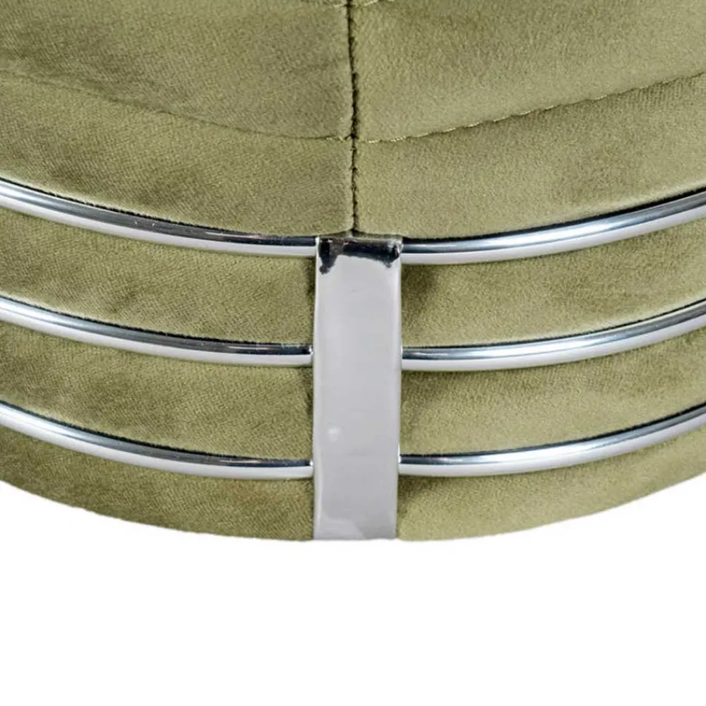 Wohnen Hocker in Schwarz und Oliv Grün und Silber - Egeta