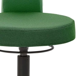 Wohnen Hocker mit gepolsterter Lehne & Drehgestell - Jimdira