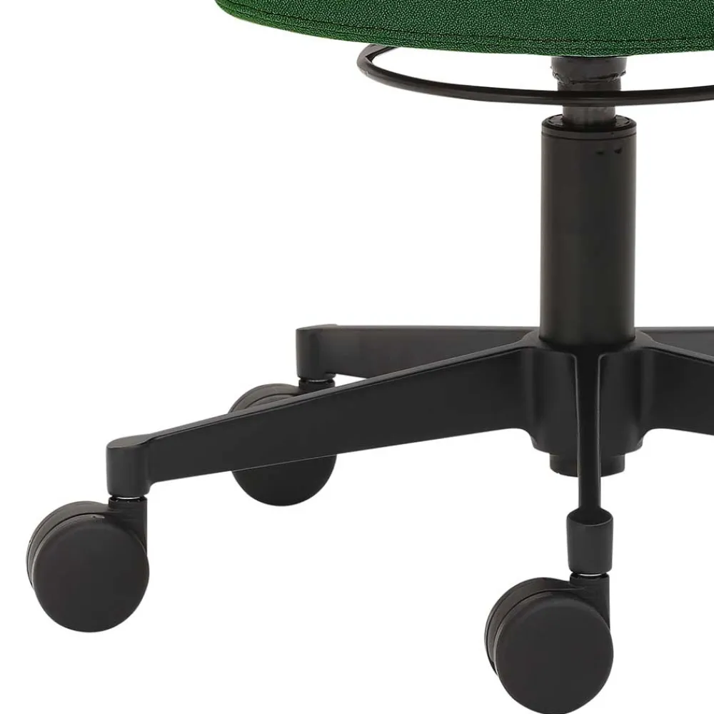 Wohnen Hocker mit gepolsterter Lehne & Drehgestell - Jimdira