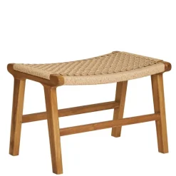 Wohnen Hocker mit Kordelgeflecht-Sitz - Merlan