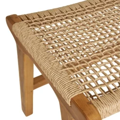 Wohnen Hocker mit Kordelgeflecht-Sitz - Merlan