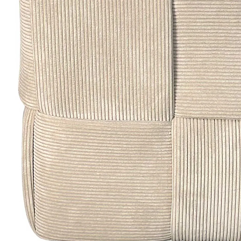 Wohnen Hocker Pouf in Beige Cordbezug - Salvita III