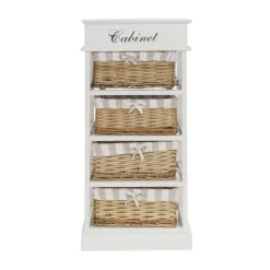 Wohnen Landhausmöbel|Kommoden*Hohe Kommode Efate mit Körben