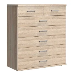 Wohnen Flurkommoden*Hohe Kommode in Eiche Sägerau Dekor - Citerna