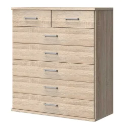 Wohnen Flurkommoden*Hohe Kommode in Eiche Sägerau Dekor - Citerna