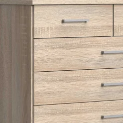 Wohnen Flurkommoden*Hohe Kommode in Eiche Sägerau Dekor - Citerna