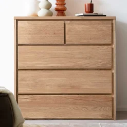 Wohnen Kommoden|Flurkommoden*Hohe Kommode mit fünf Schubladen - Villa