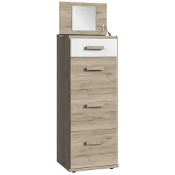 Wohnen Hohe Kommode mit Spiegel im Deckel - Folio