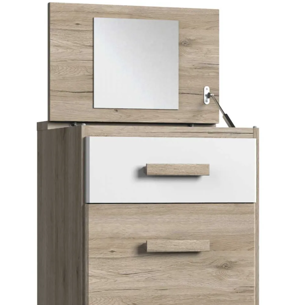 Wohnen Hohe Kommode mit Spiegel im Deckel - Folio
