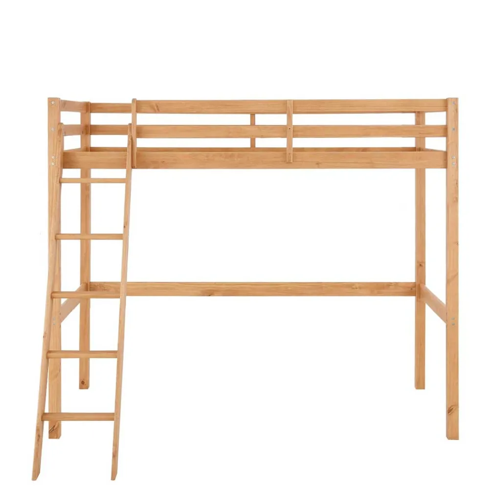 Kinder Wohnen Hohes Hochbett aus Kiefer Massivholz - Usavina