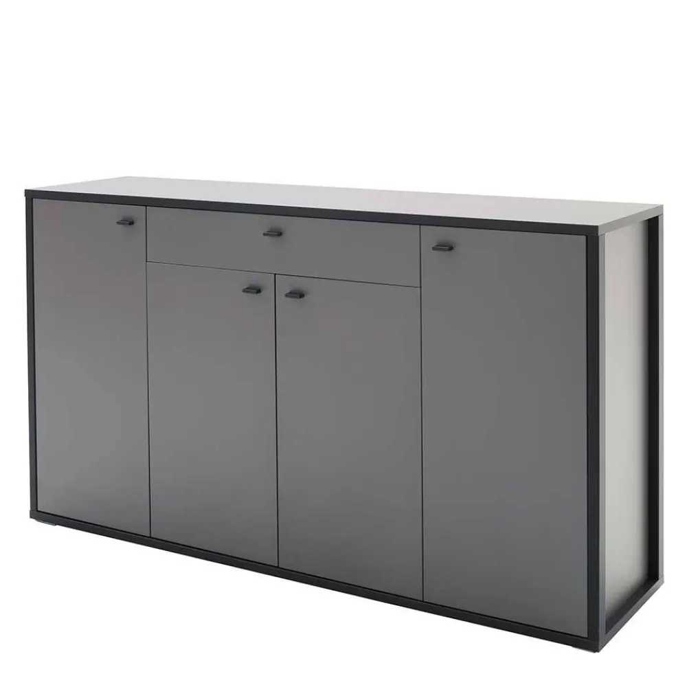 Wohnen Hohes Sideboard in Grau & Anthrazit - Ridona