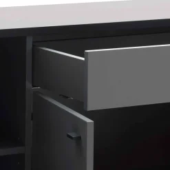 Wohnen Hohes Sideboard in Grau & Anthrazit - Ridona