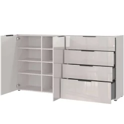 Wohnen Hohes Sideboard in Hellgrau - Aquara