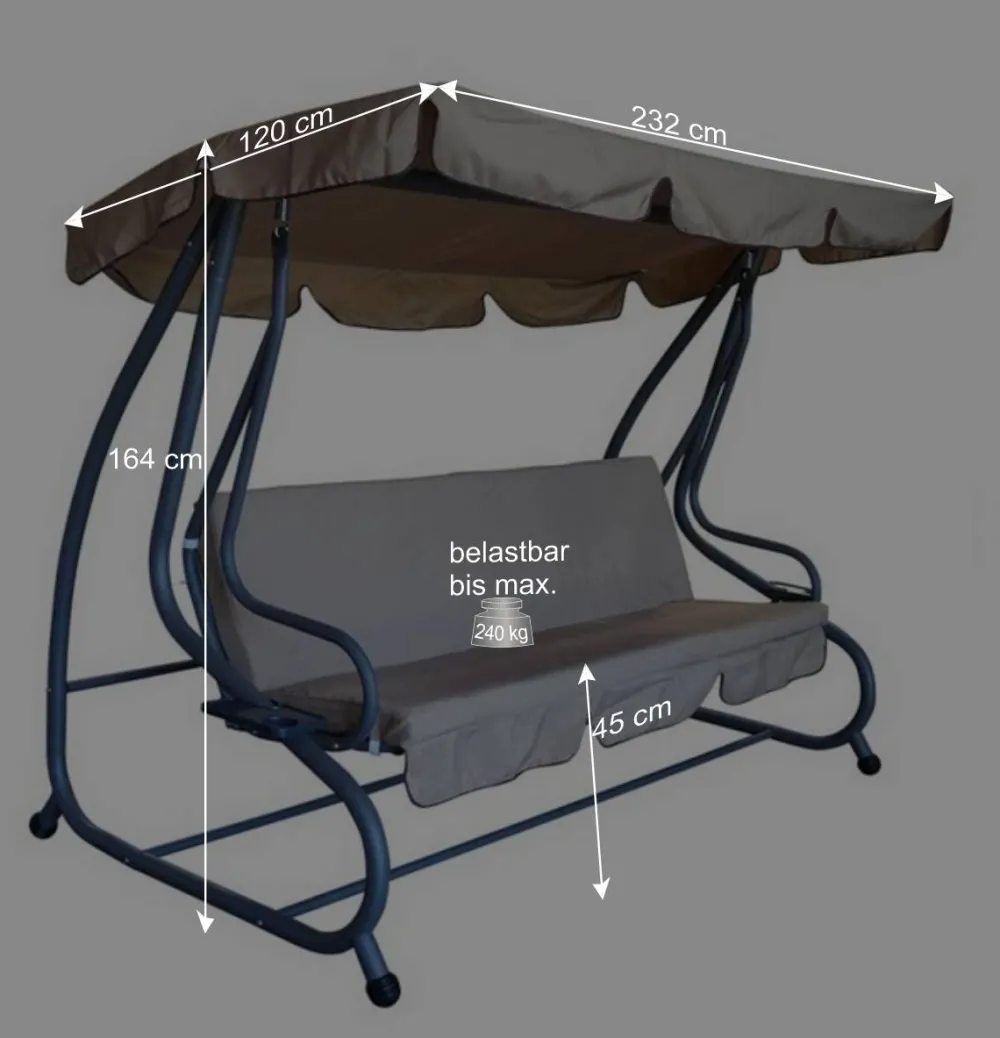 Wohnen Hollywood Schaukel Alino in Creme