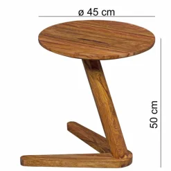 Wohnen Holz Designertisch Jamsons mit Tischplatte rund