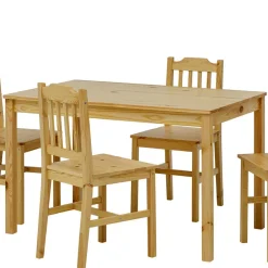 Wohnen Holz Essgruppe mit vier Sitzplätzen - Sortho (fünfteilig)