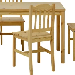 Wohnen Holz Essgruppe mit vier Sitzplätzen - Sortho (fünfteilig)