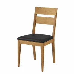 Wohnen Holz Esstisch mit Stühlen Likes aus Wildeiche massiv (siebenteilig)