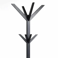 Wohnen Holz Garderobenständer in Schwarz lackiert - Geskan