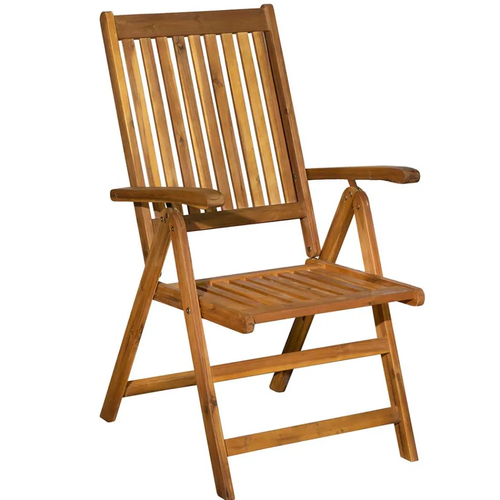 Wohnen Korbmöbel|Gartenstühle*Holz Gartenstuhl mit hoher Lehne - Cara (2er Set)